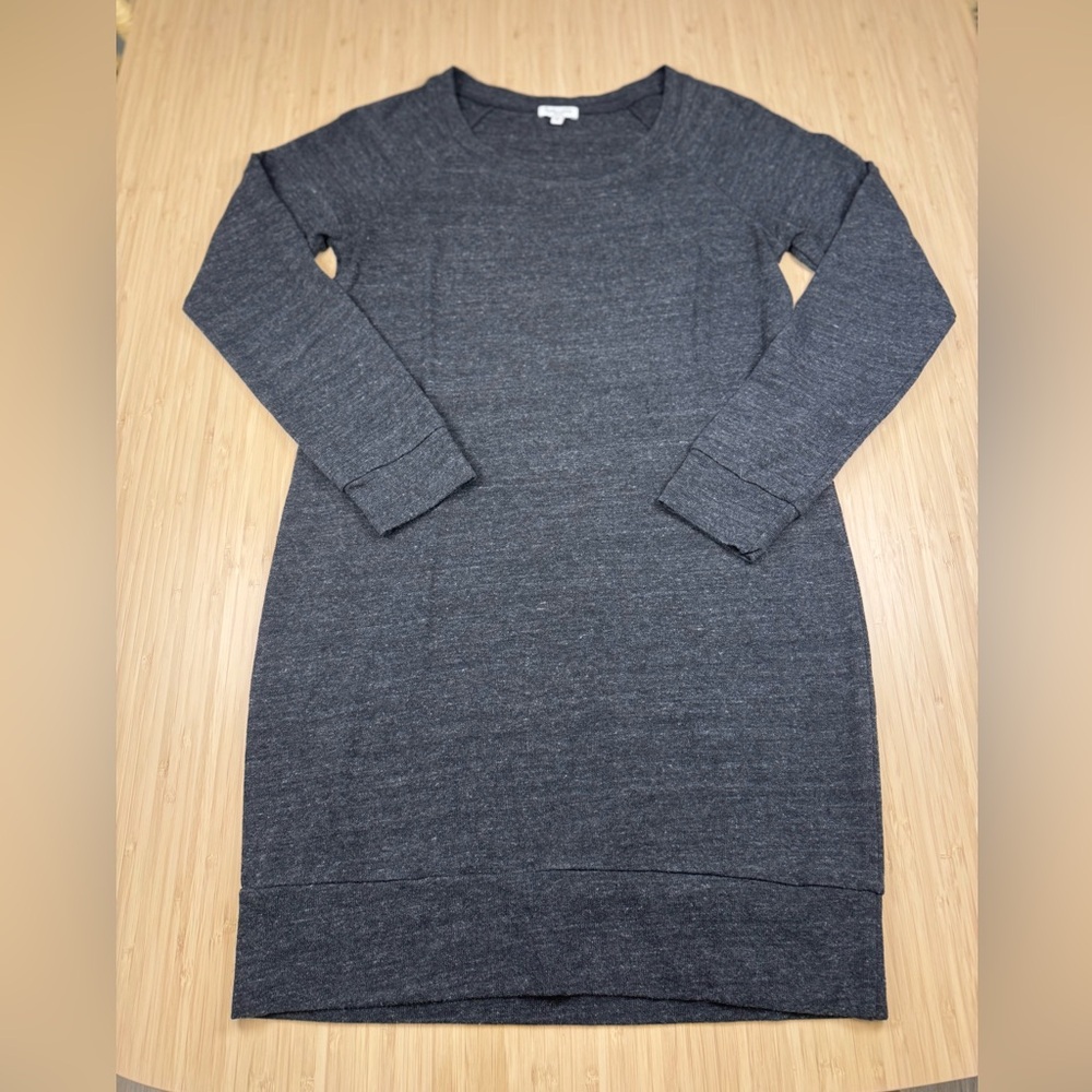 Splendid Dark Gray Soft Knit Sweatshirt Dress Sz S